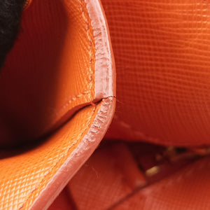 Vintage Prada Galleria Orange SAFFIANO Leather BN1844 handbag | stylenewstar