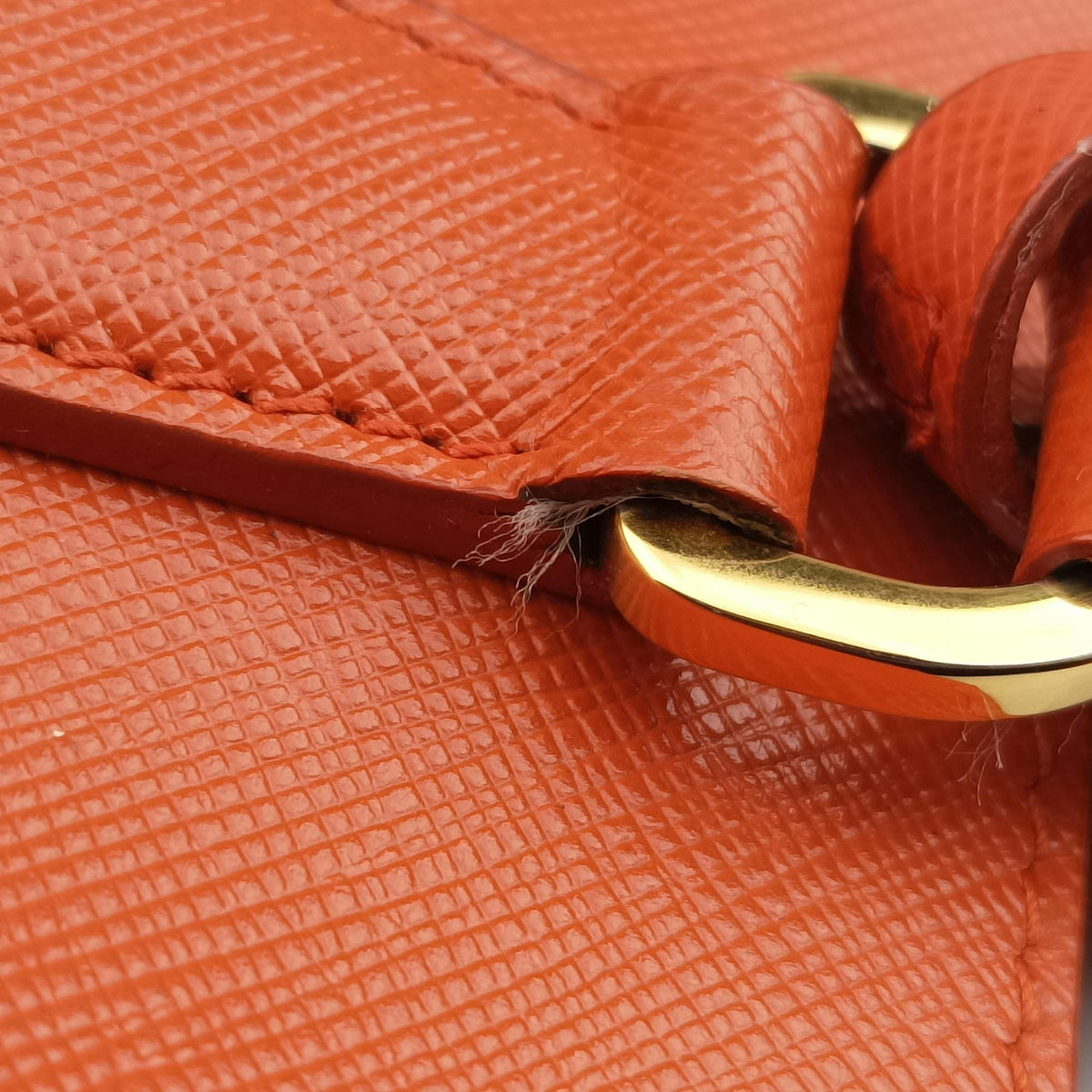 Vintage Prada Galleria Orange SAFFIANO Leather BN1844 handbag | stylenewstar