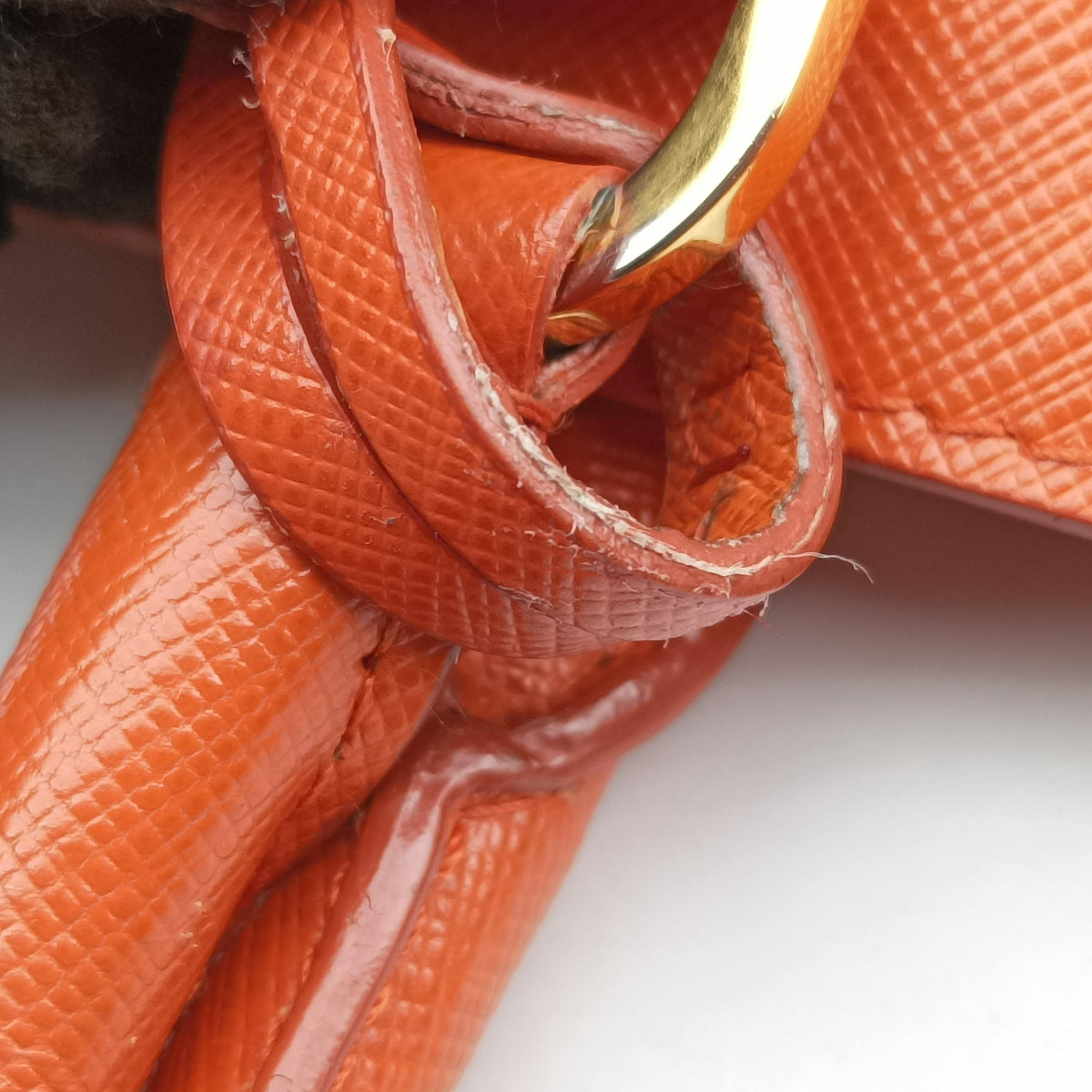 Vintage Prada Galleria Orange SAFFIANO Leather BN1844 handbag | stylenewstar