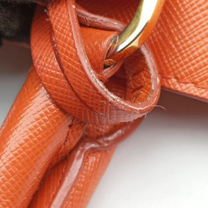 Vintage Prada Galleria Orange SAFFIANO Leather BN1844 handbag | stylenewstar
