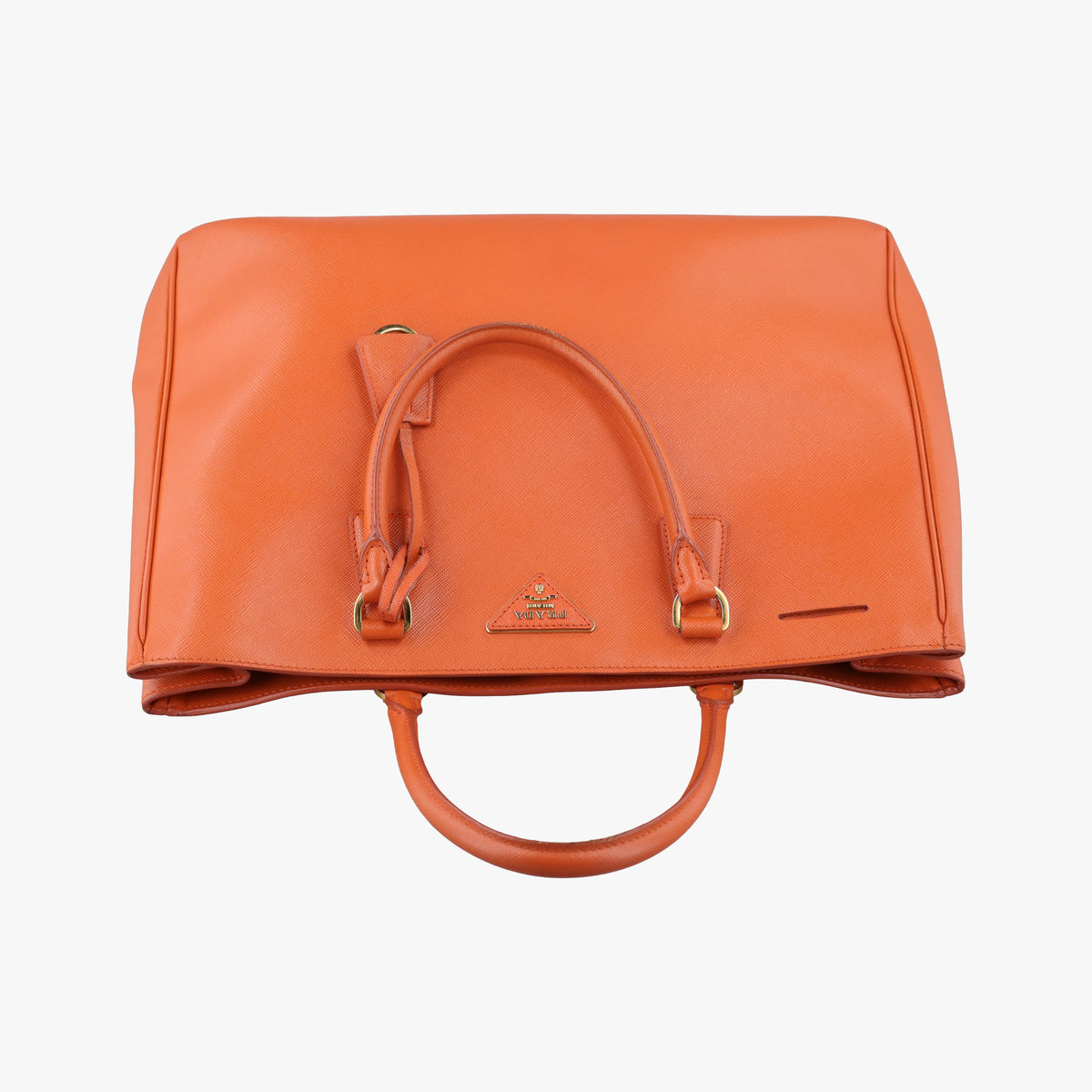 Vintage Prada Galleria Orange SAFFIANO Leather BN1844 handbag | stylenewstar