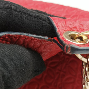 Pre-owned Loewe Avenue Red Leather  shoulderbag | stylenewstar