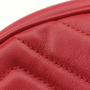 Pre-owned Gucci GG Marmont Red Leather 476434 bum bag/waist bag | stylenewstar