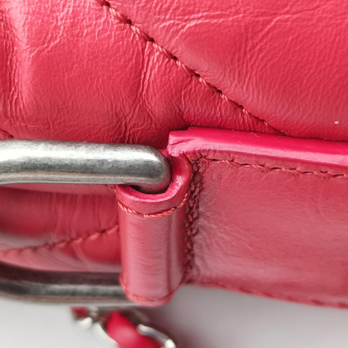 Vintage Chanel Gabrielle Red Leather A91810 shoulderbag | stylenewstar
