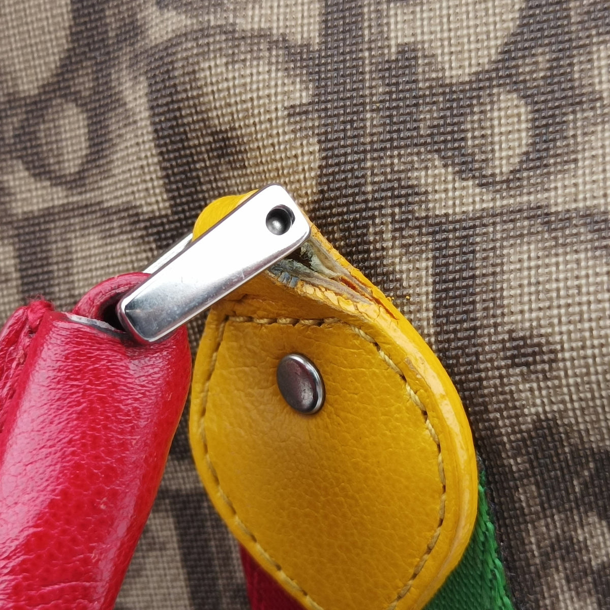 Secondhand Christian Dior Rasta Brown x Multicolor PVC-coated canvas x leather  handbag | stylenewstar