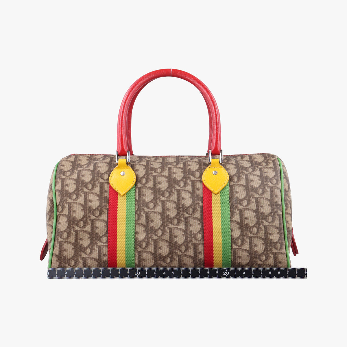 Secondhand Christian Dior Rasta Brown x Multicolor PVC-coated canvas x leather  handbag | stylenewstar