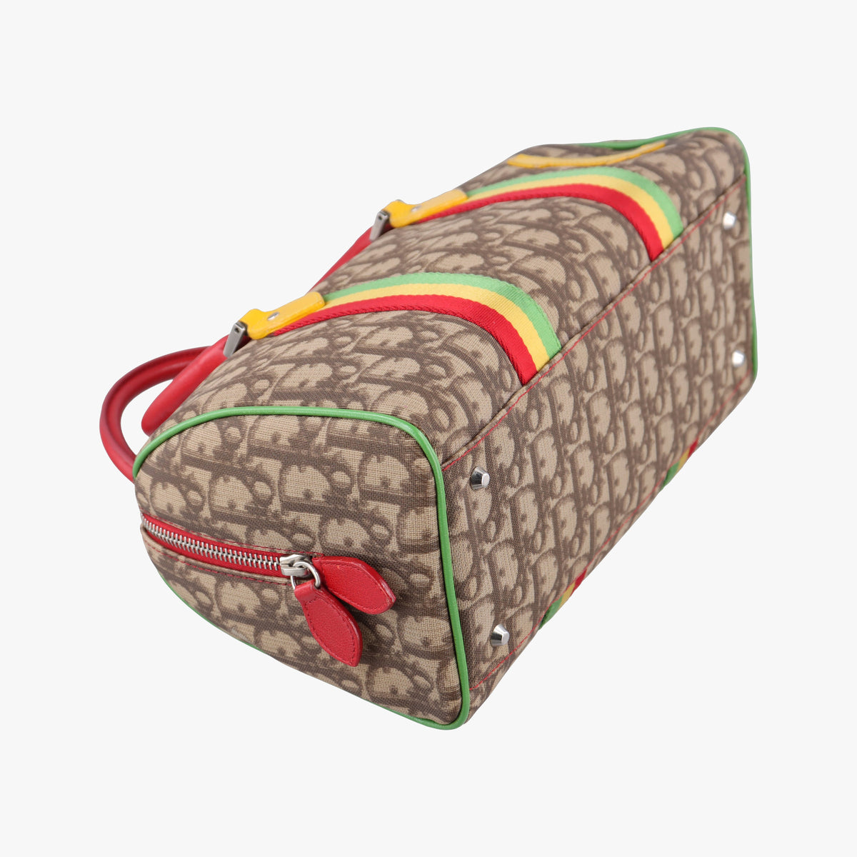 Secondhand Christian Dior Rasta Brown x Multicolor PVC-coated canvas x leather  handbag | stylenewstar