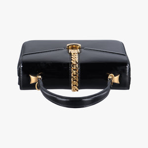 Pre-owned Gucci Sylvie 1969 Black Patent 589479 handbag | stylenewstar