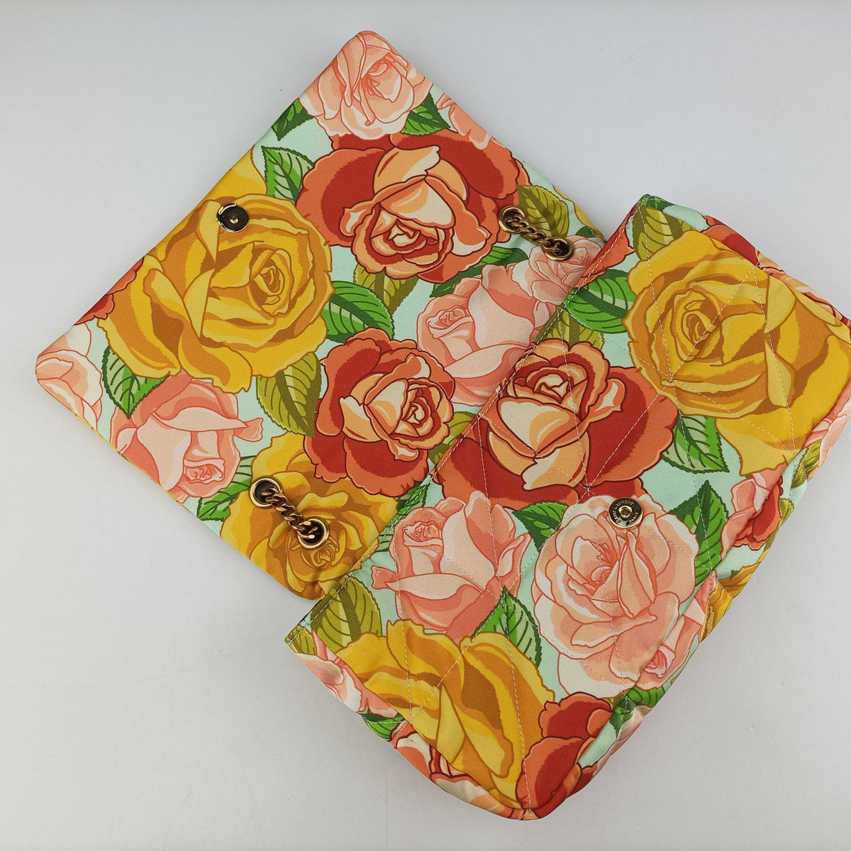 Pre-owned Yves Saint Laurent Jamie Floral Multicolour Satin  shoulderbag | stylenewstar