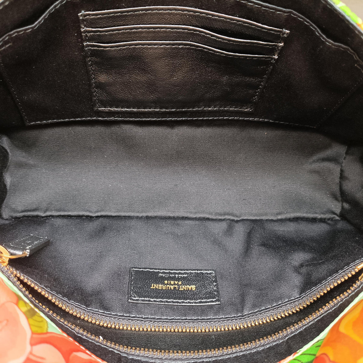 Pre-owned Yves Saint Laurent Jamie Floral Multicolour Satin  shoulderbag | stylenewstar