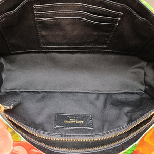 Pre-owned Yves Saint Laurent Jamie Floral Multicolour Satin  shoulderbag | stylenewstar