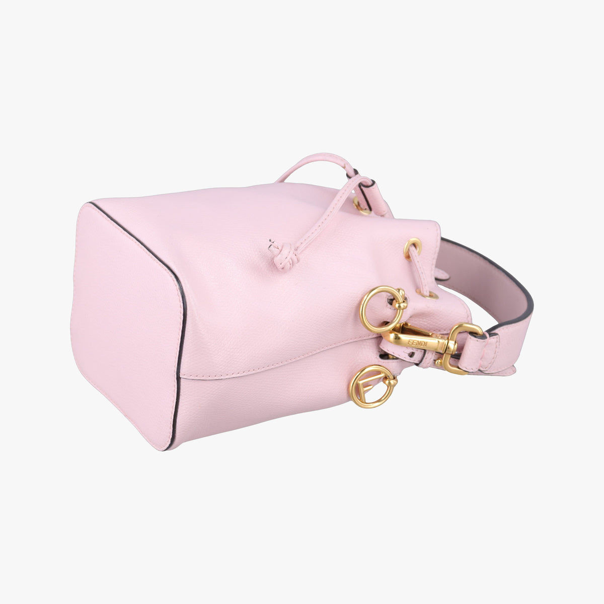 Pre-owned Fendi Mon Tresor Mini Bucket Pink Leather 8BS010 shoulderbag | stylenewstar