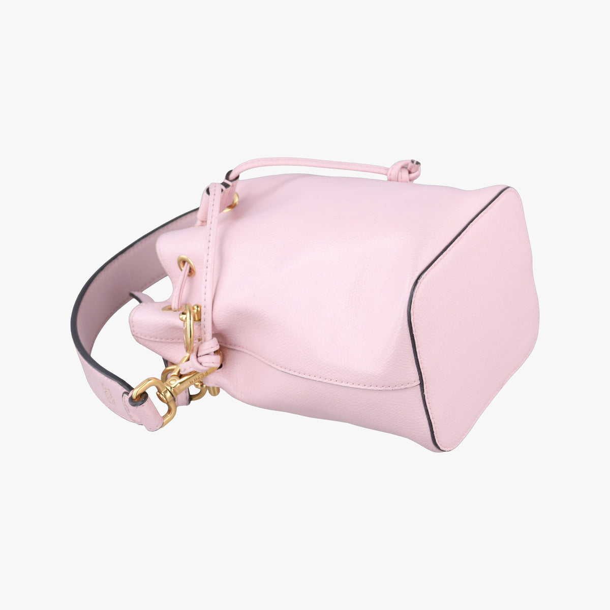 Pre-owned Fendi Mon Tresor Mini Bucket Pink Leather 8BS010 shoulderbag | stylenewstar