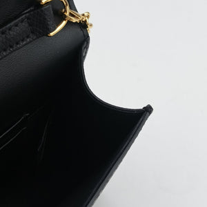 Pre-owned Fendi F is Black Leather 8BM005 shoulderbag | stylenewstar