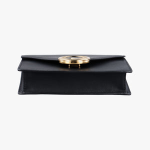 Pre-owned Fendi F is Black Leather 8BM005 shoulderbag | stylenewstar