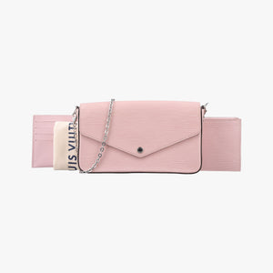 Pre-owned Louis Vuitton Pochette Felicie ROSE BALLERIN Epi M62467 shoulderbag | stylenewstar
