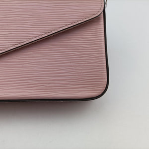 Pre-owned Louis Vuitton Pochette Felicie ROSE BALLERIN Epi M62467 shoulderbag | stylenewstar