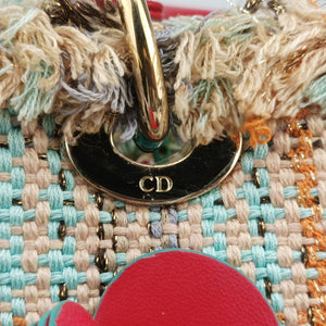 Pre-owned Christian Dior Lady Dior Multicolor Textile x Leather  shoulderbag | stylenewstar
