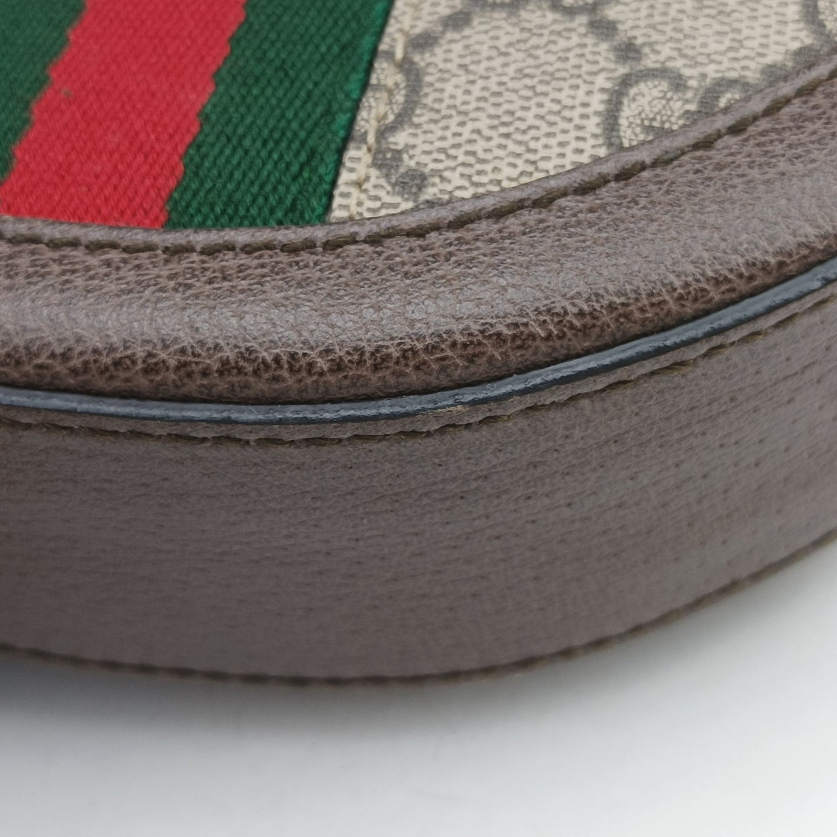 Pre-owned Gucci Ophidia Brown×beige PVC coated canvas×Leather 550618 shoulderbag | stylenewstar