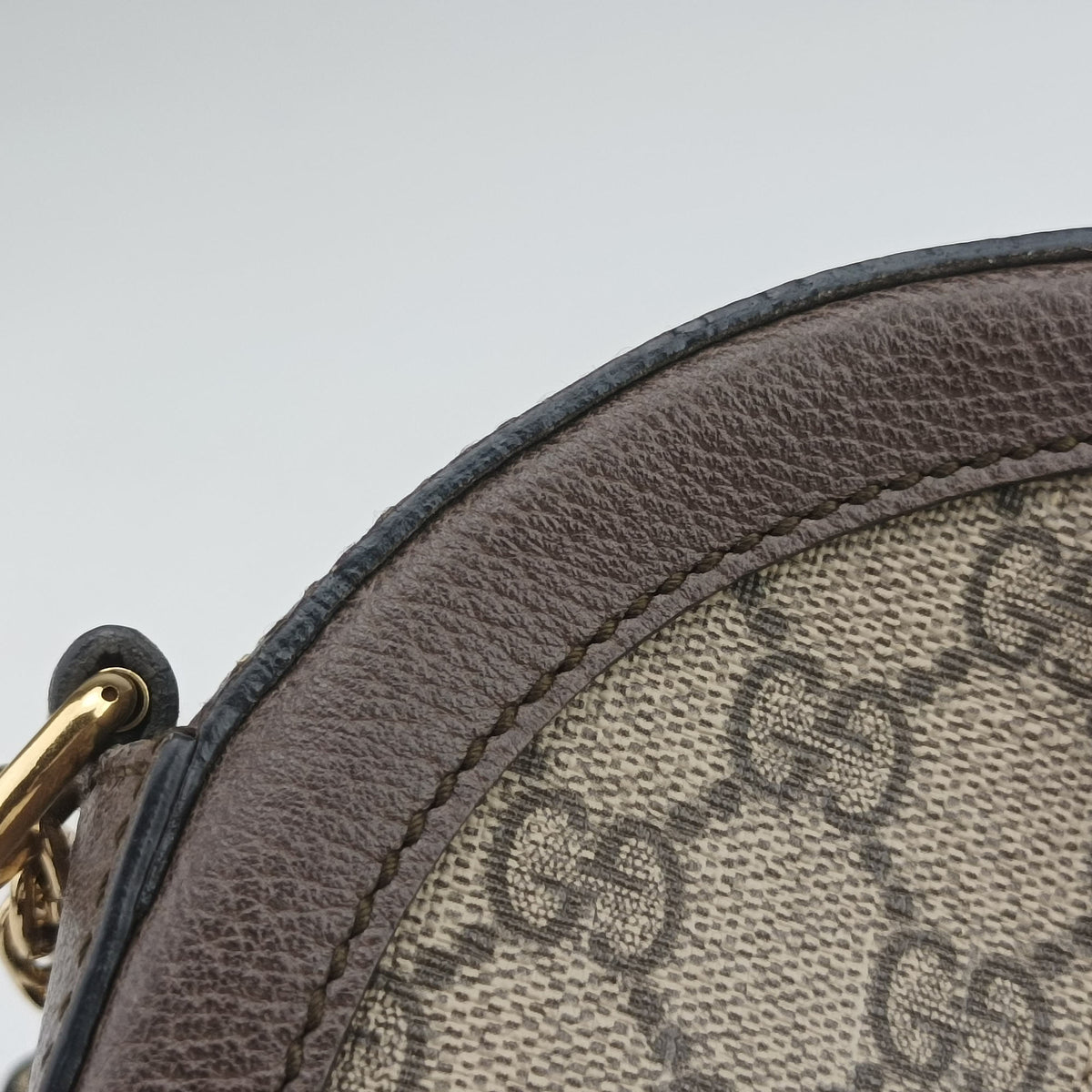 Pre-owned Gucci Ophidia Brown×beige PVC coated canvas×Leather 550618 shoulderbag | stylenewstar