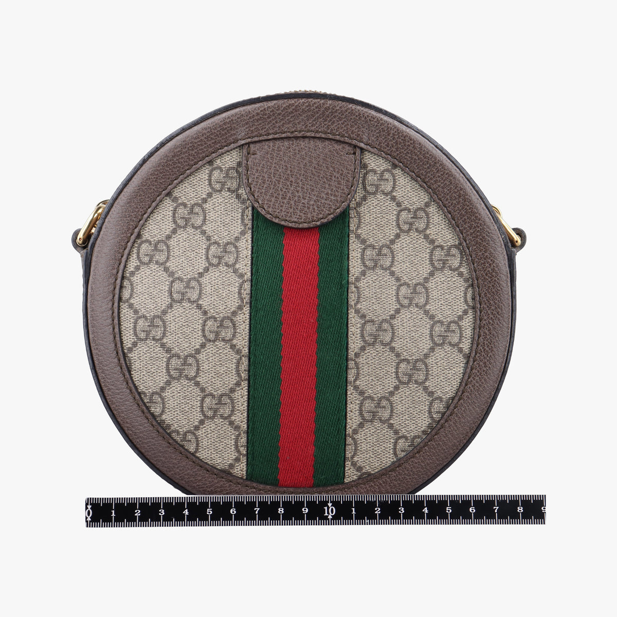 Pre-owned Gucci Ophidia Brown×beige PVC coated canvas×Leather 550618 shoulderbag | stylenewstar
