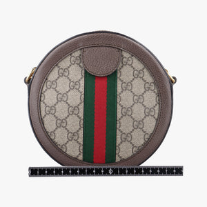 Pre-owned Gucci Ophidia Brown×beige PVC coated canvas×Leather 550618 shoulderbag | stylenewstar
