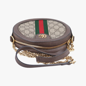 Pre-owned Gucci Ophidia Brown×beige PVC coated canvas×Leather 550618 shoulderbag | stylenewstar