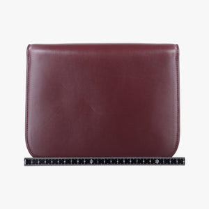 Pre-owned Celine Classic Box Burgundy Leather  shoulderbag | stylenewstar