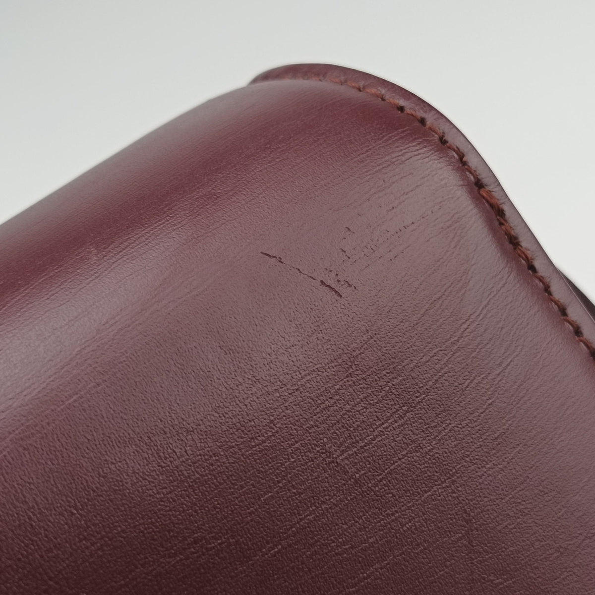 Pre-owned Celine Classic Box Burgundy Leather  shoulderbag | stylenewstar
