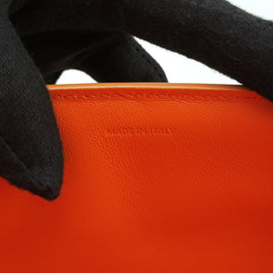 Pre-owned Celine Chain Claude Triomphe Orange Leather  shoulderbag | stylenewstar