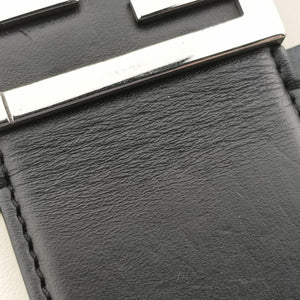 Pre-owned Fendi Trunk White×Black Leather 7VA507 shoulderbag | stylenewstar