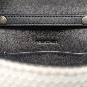 Pre-owned Balenciaga Sneakerhead Black×white fabric  shoulderbag | stylenewstar