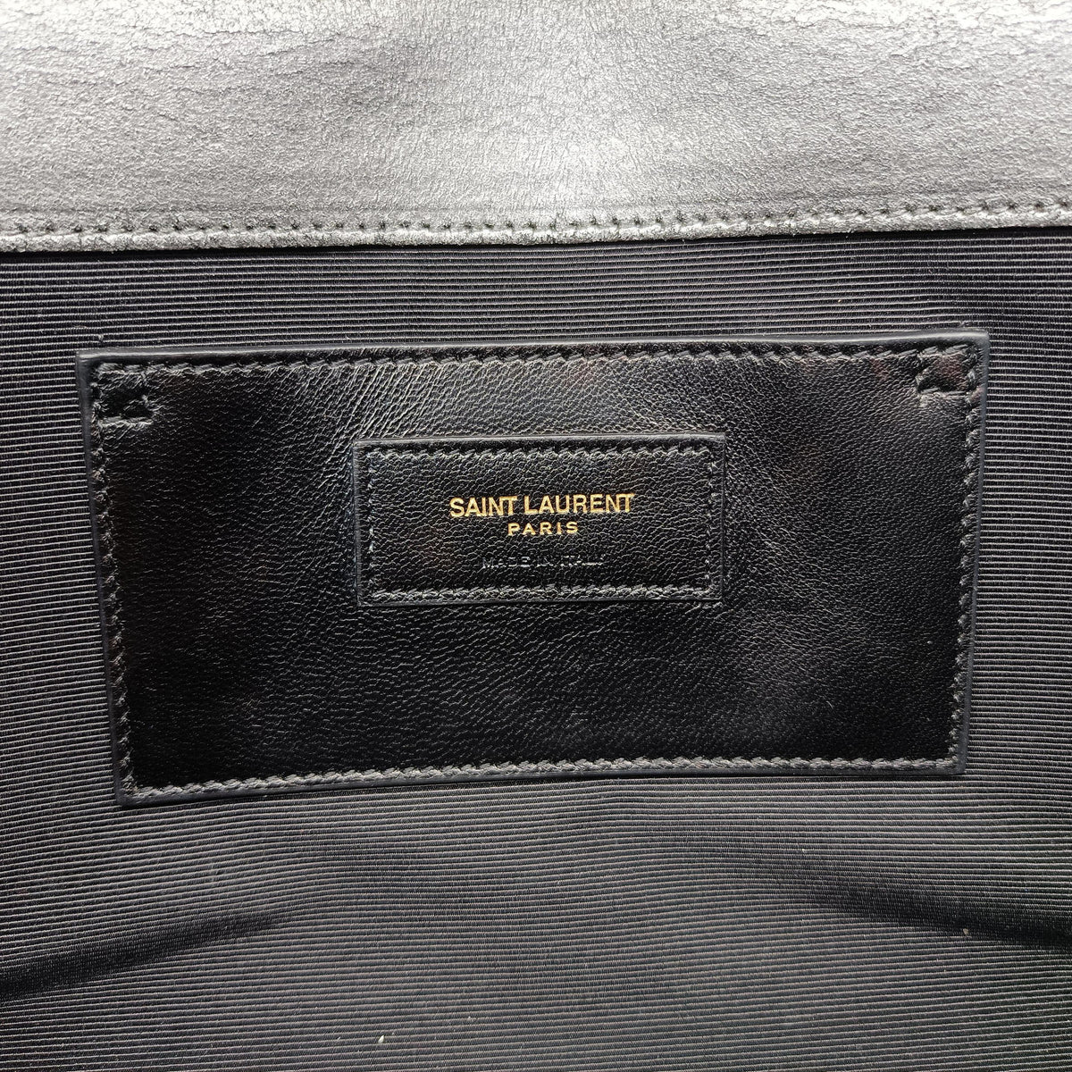 Pre-owned Yves Saint Laurent KATE Grey Leather 354119 shoulderbag | stylenewstar