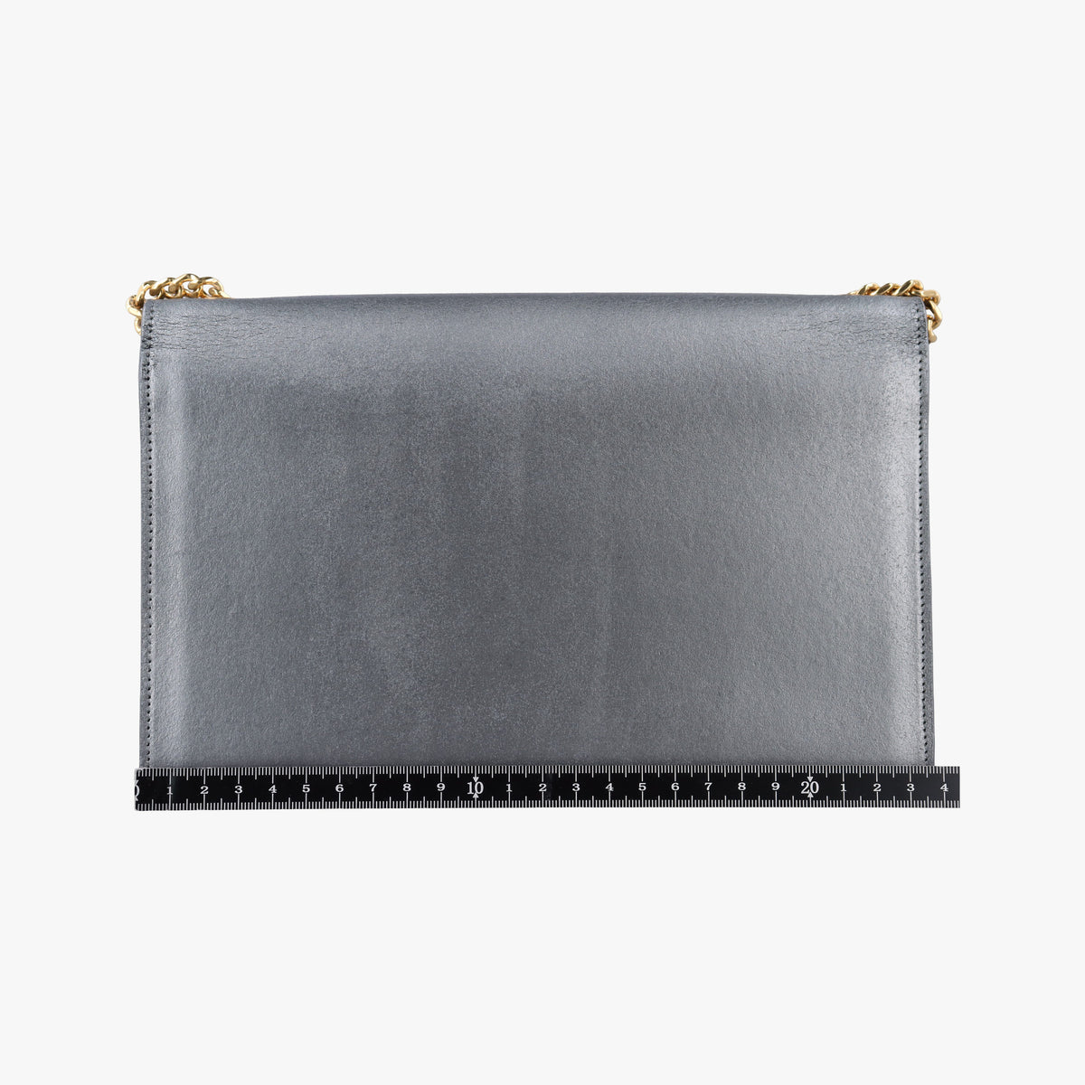 Pre-owned Yves Saint Laurent KATE Grey Leather 354119 shoulderbag | stylenewstar