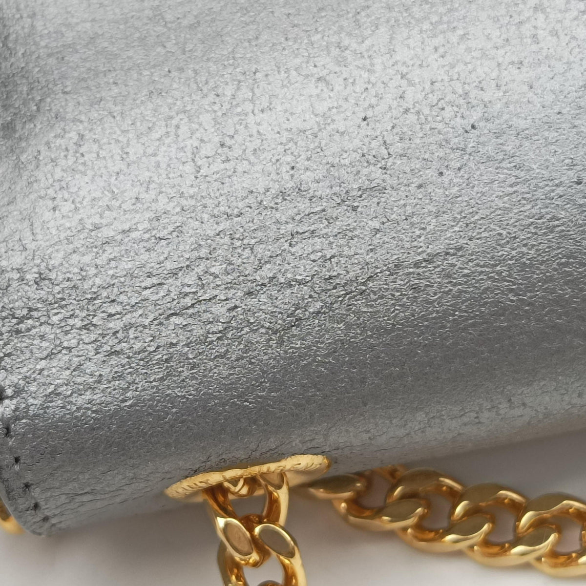 Pre-owned Yves Saint Laurent KATE Grey Leather 354119 shoulderbag | stylenewstar