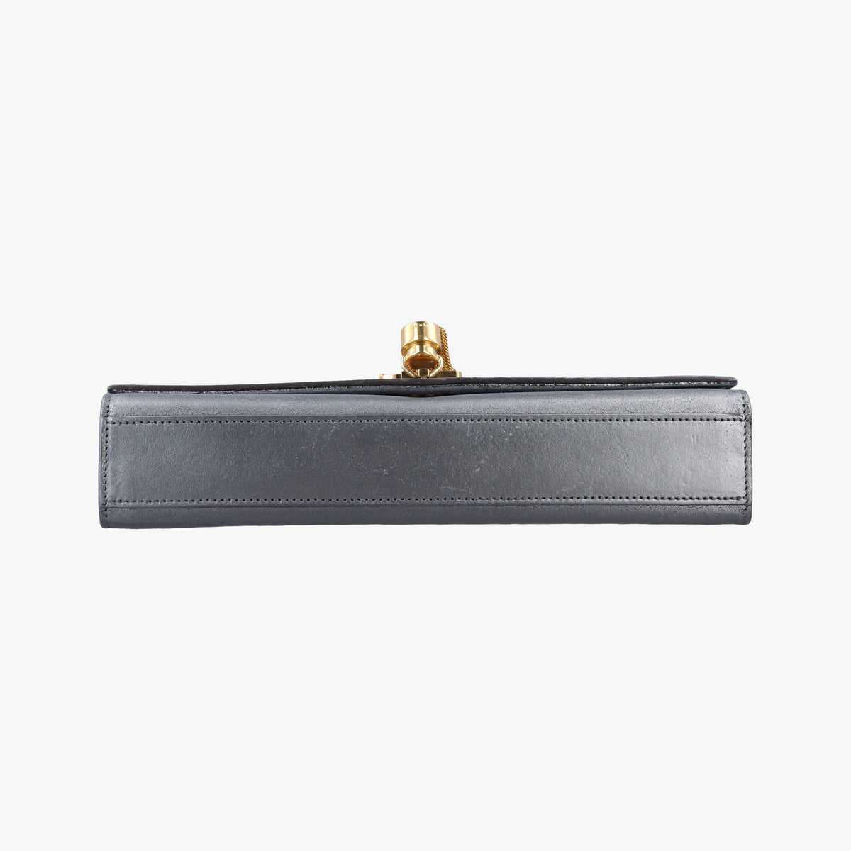 Pre-owned Yves Saint Laurent KATE Grey Leather 354119 shoulderbag | stylenewstar