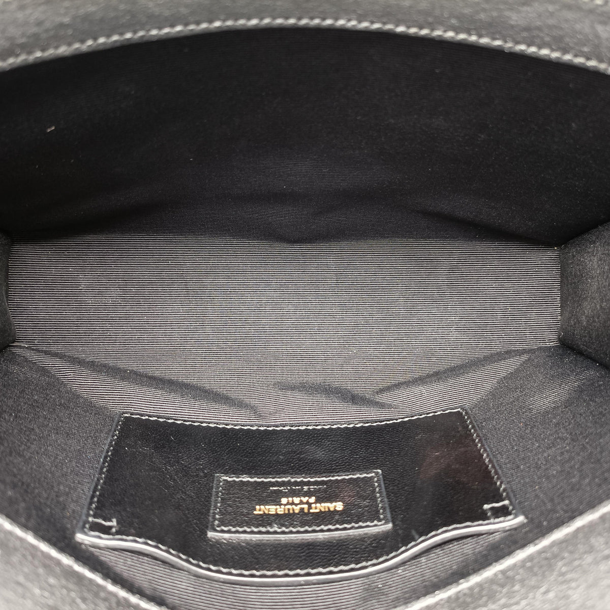 Pre-owned Yves Saint Laurent KATE Grey Leather 354119 shoulderbag | stylenewstar