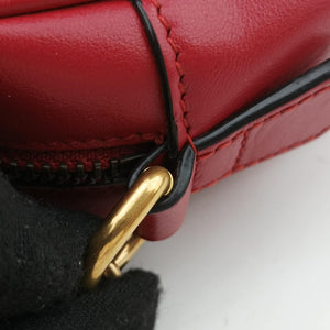 Pre-owned Gucci GG Marmont Red Leather 448065 shoulderbag | stylenewstar