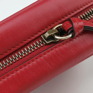 Pre-owned Gucci GG Marmont Red Leather 448065 shoulderbag | stylenewstar