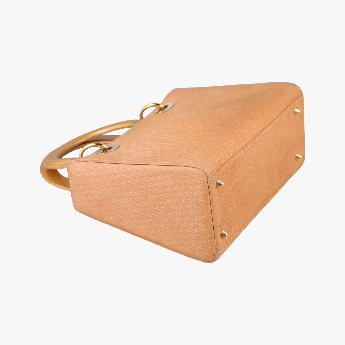 Pre-owned Christian Dior Lady Dior Camel Suede × Patent  shoulderbag | stylenewstar