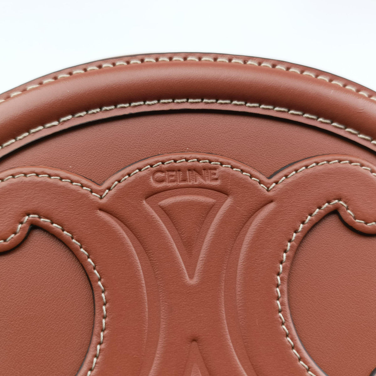 Pre-owned Celine Oval Purse Cuir Triomphe Brown Leather  shoulderbag | stylenewstar