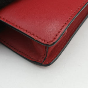 Pre-owned Prada Electra Studded Red Leather 1BD120 shoulderbag | stylenewstar