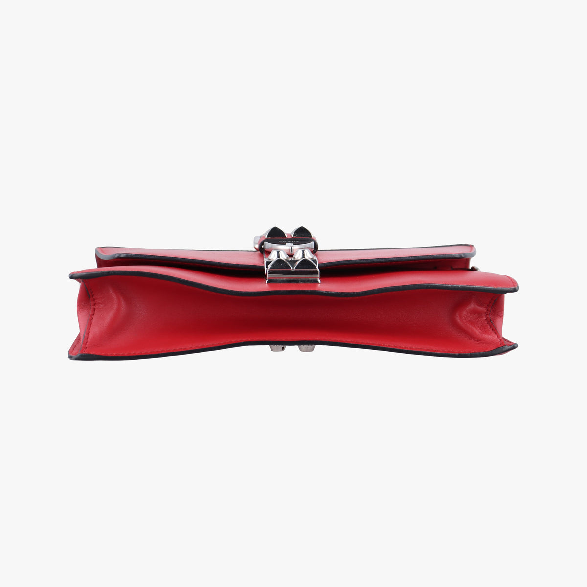 Pre-owned Prada Electra Studded Red Leather 1BD120 shoulderbag | stylenewstar