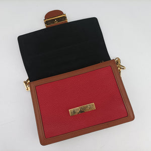 Pre-owned Louis Vuitton DAUPHINE MM Scarlet Red×Panama Beige Taurillon leather M53830 shoulderbag | stylenewstar