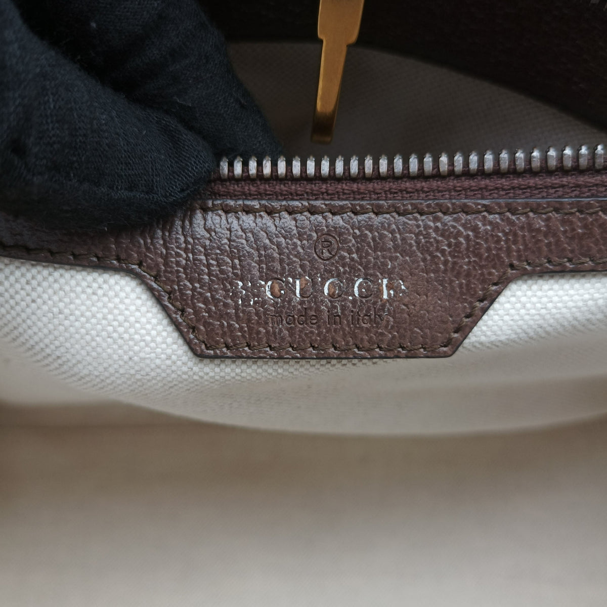 Pre-owned Gucci Interlocking G Tiger Beige×Brown PVC coated canvas×Leather 659983 shoulderbag | stylenewstar