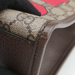 Pre-owned Gucci Interlocking G Tiger Beige×Brown PVC coated canvas×Leather 659983 shoulderbag | stylenewstar