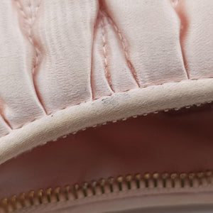 Pre-owned Miu Miu Wander Matelasse hobo Pink Satin 5BC125 shoulderbag | stylenewstar
