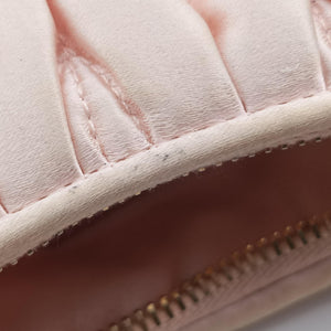 Pre-owned Miu Miu Wander Matelasse hobo Pink Satin 5BC125 shoulderbag | stylenewstar