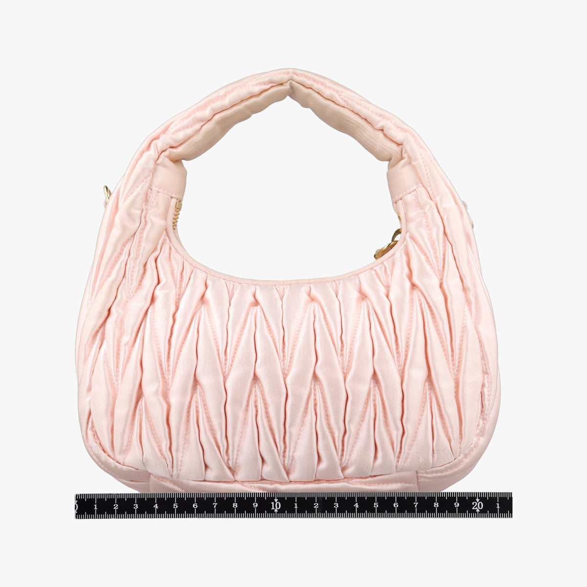 Pre-owned Miu Miu Wander Matelasse hobo Pink Satin 5BC125 shoulderbag | stylenewstar