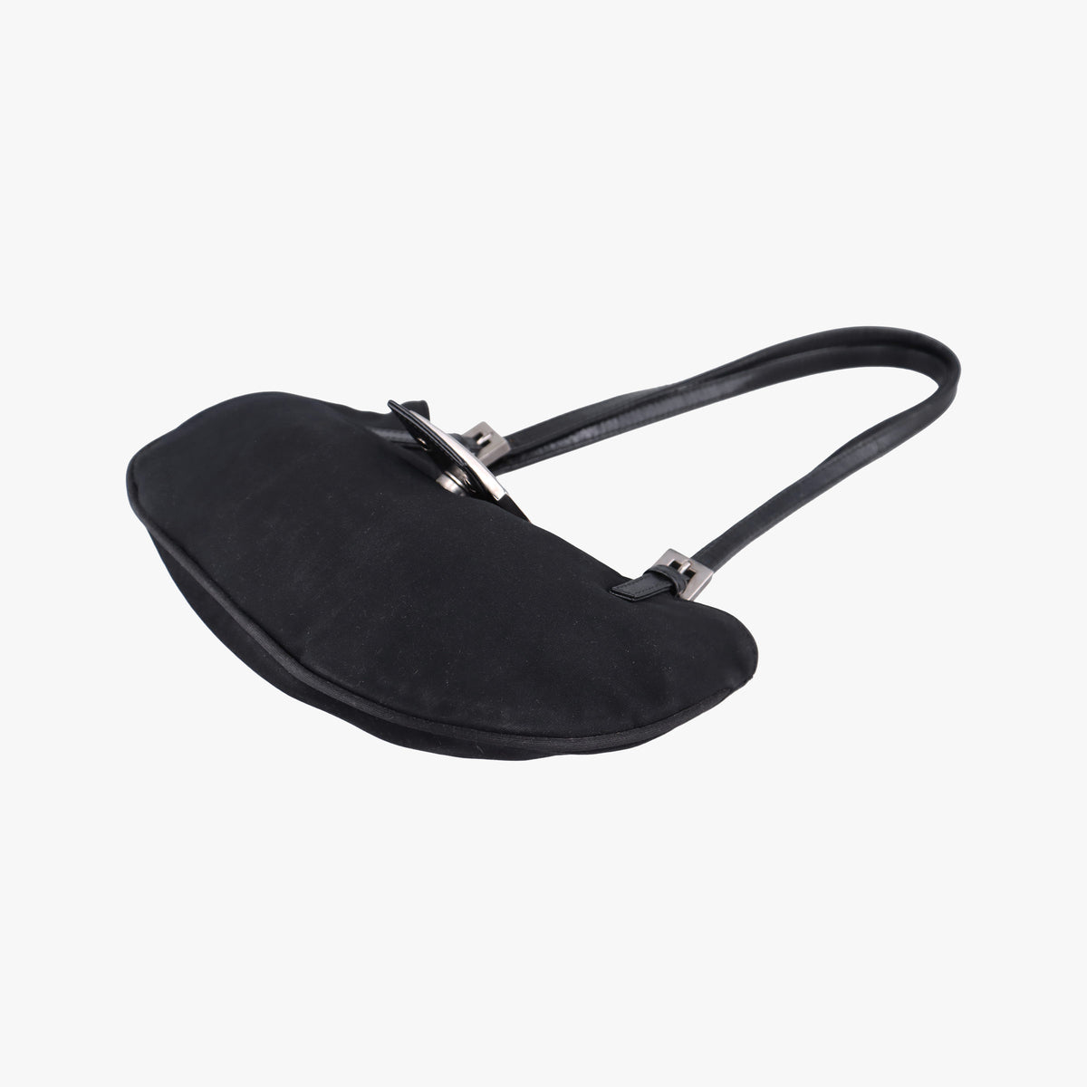 Pre-owned Fendi croissants Black cloth 26724 shoulderbag | stylenewstar